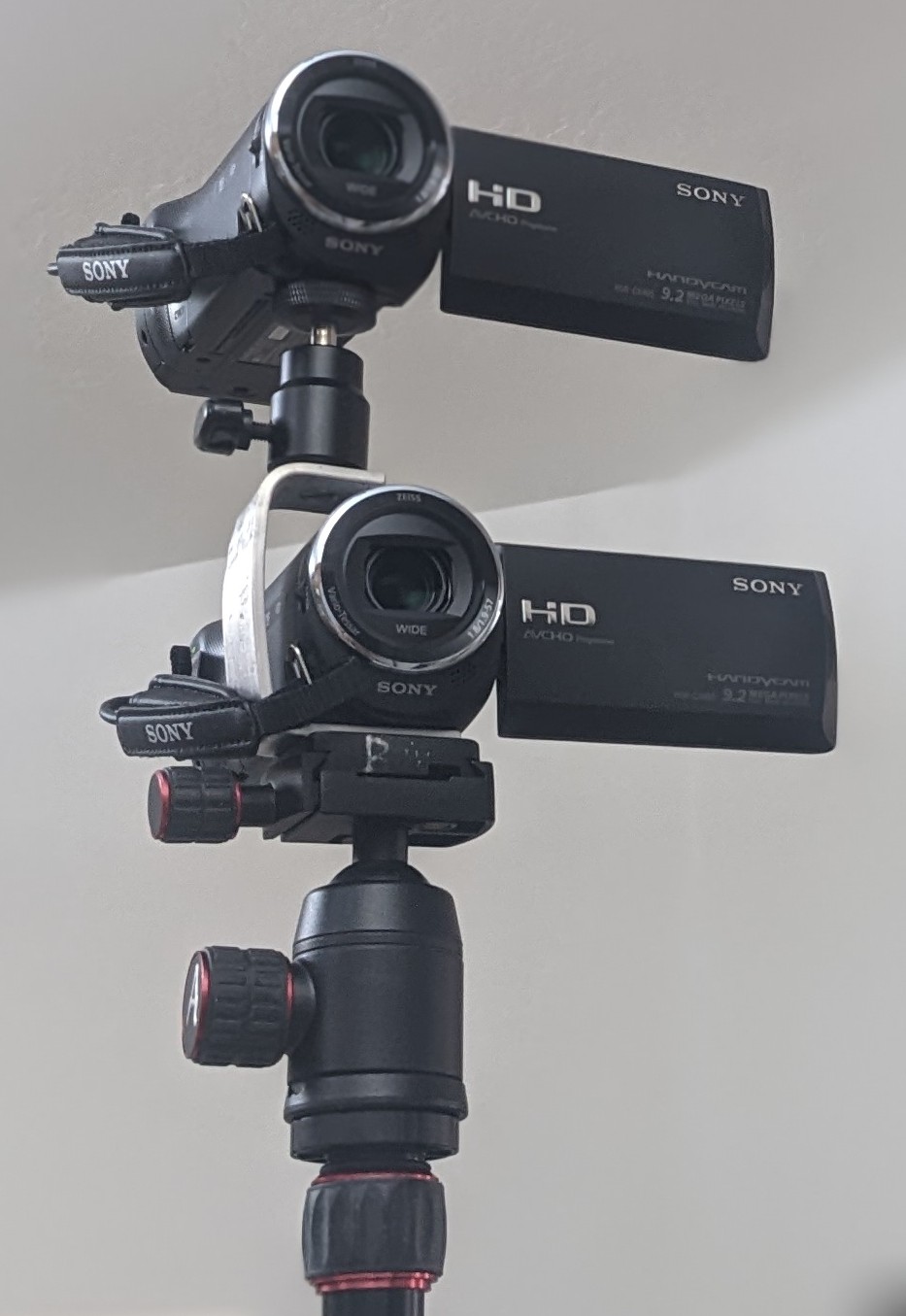 Stacked Camcorders