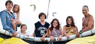 
Kurst family holding a BIG kite
